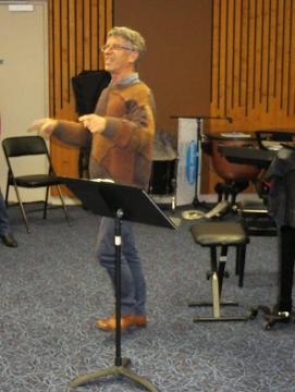 le chef de choeur en action